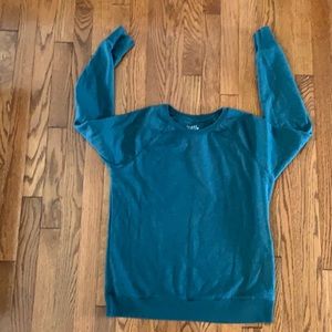 blue crew neck sweatshirt